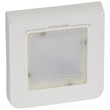 Placa mosaic - 2 módulos - estanca- ip 44 - blanco antibacteriano