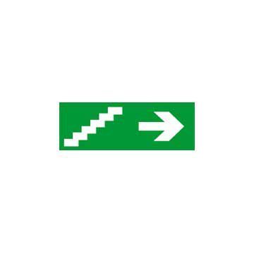 Etiqueta de señalización escaleras