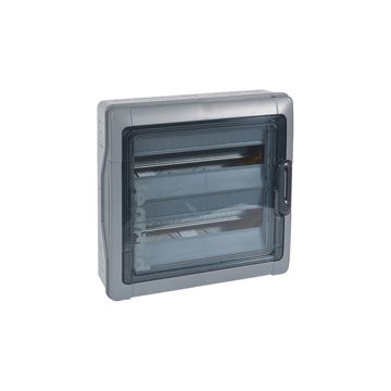 Caja modular estanca plexo³ - ip 65 - ik 09 - 2 filas de 18 módulos