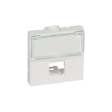 Adaptador mosaic para rj45 - para 1 conector keystone - 2 módulos - blanco