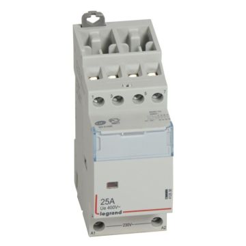 Contactor con bobina 230 v~ - 4p - 400 v~ - 25a - 4 nc - 2 módulos