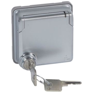 Adaptador con tapa de llave ip 55 - soliroc - para función mosaic - ik 10
