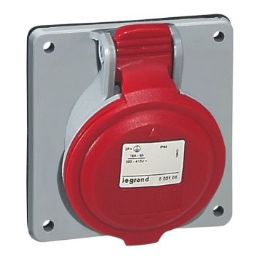 Bases para cuadros entreejes unificado p17 pro. 3p+t, 32a, 380/415v~, ip44. color rojo