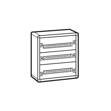 Caja distribución metálica xl³ 160 - totalmente modular - 3 filas de 24 módulos