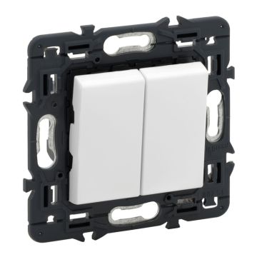 Interruptor valena next - doble - unipolar - 10 ax - 230v~ - blanco