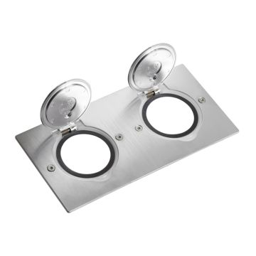 Caja ip44 suelo y mobiliario - 2+2 módulos - inox