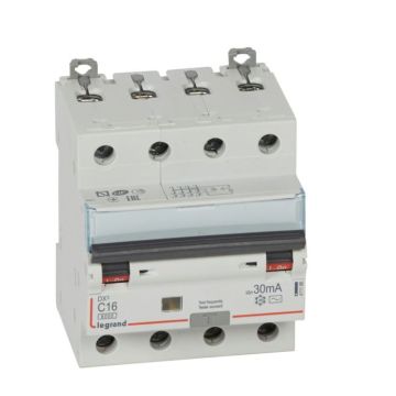 Magnetotérmico diferencial dx³ 6000/10ka - 4p- 400v~ -16 a-curva c- 30ma-tipo ac