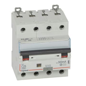 Magnetotérmico diferencial dx³ 6000/10ka - 4p- 400v~ -25 a-curva c- 300ma-tipo ac