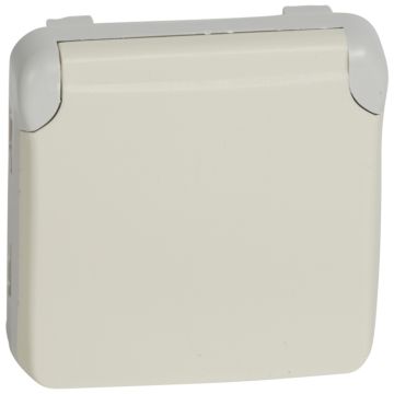 Base de corriente plexo ip 55 - 2p+t bornes automáticos- modular - blanco