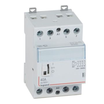 Contactor con bobina 230 v~ - 4p - 250 v~ - 40a - 4 na - 3 módulos