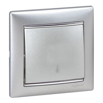 Pulsador con grabado luz valena aluminio