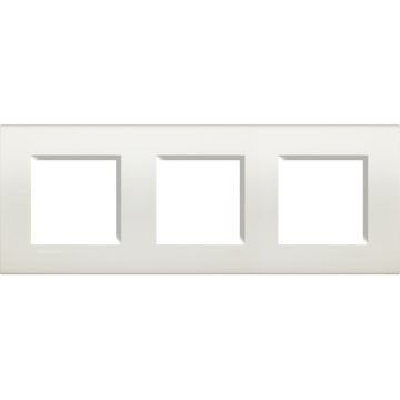 Placa embellecedora livinglight de color blanco - 2 x 3 módulos