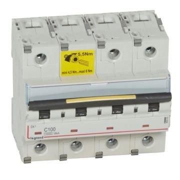 Magnetotérmico dx³ 10000/16ka - 4p - 400 v~ - 100a - curva c