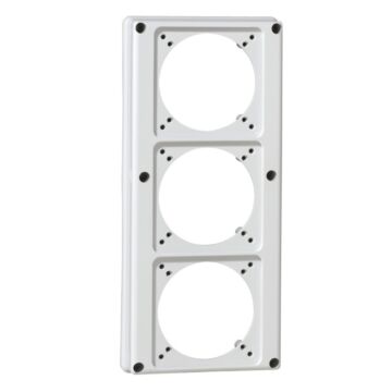 Placa frontal de 280x125mm para montaje de 3 bases o tomas de 16a