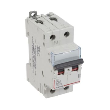 Magnetotérmico dx³ 6000/10 ka - 1p+n - 230 v~ - 63a - curva c