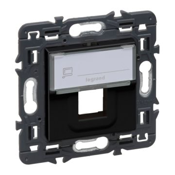 Adaptador valena next para rj 45 - para 1 conector keystone - dark