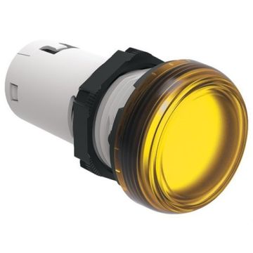 Piloto led monobloc en amarillo 230V AC/DC terminal a tornillo con protección