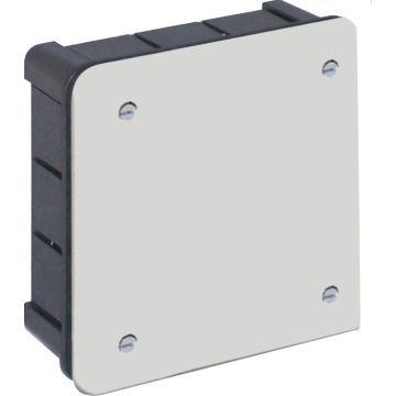 Caja de conexión de empotrar. De 100 x 100 mm. Tapa con tornillos