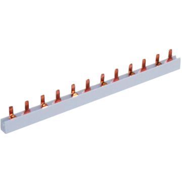 Peine de conexión bipolar, sección 10 mm², 63A. Longitud 1 m.