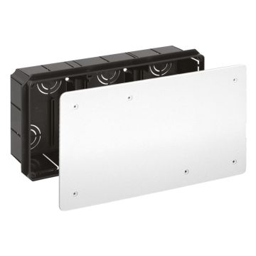 Caja de conexión de empotrar. De 300 x 160 x 70 mm. Tapa con tornillos.