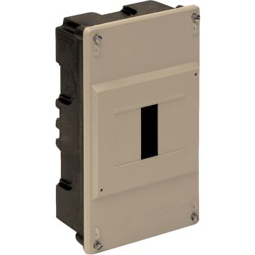 Caja de distribución de empotrar para 4 elementos precintable.