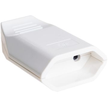 Base móvil 2P, 10A 250V~. Color blanco.
