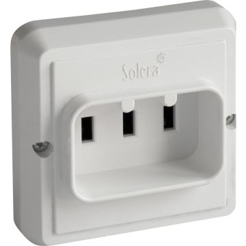 Base fija 2P+T, 25A 250V~. Color blanco.