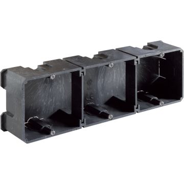Caja de mecanismos de empotrar para 3 elementos, 217 x 67 x 42 mm. Universal.