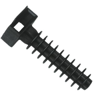 Taco para bridas de ancho max. 9 mm. Usar broca de Ø 6 mm.