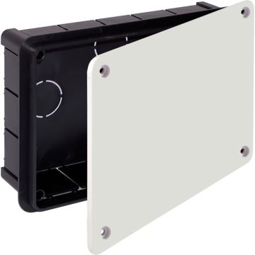 Caja de conexión de empotrar. De 200 x 130 mm. Tapa con tornillos