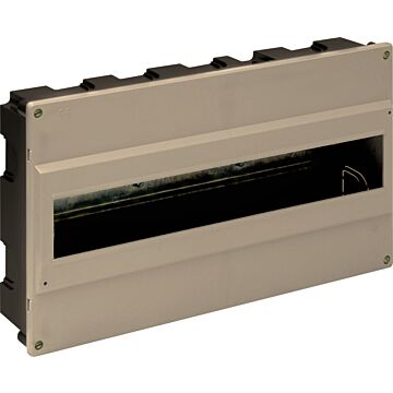 Caja de distribución de empotrar para 18 elementos.