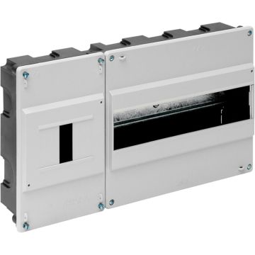 Caja de distribución de empotrar para 12 elementos + 4 precintables.