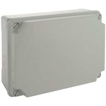 Caja estanca de conexión 310 x 240 x 125 mm sin conos. Color gris.