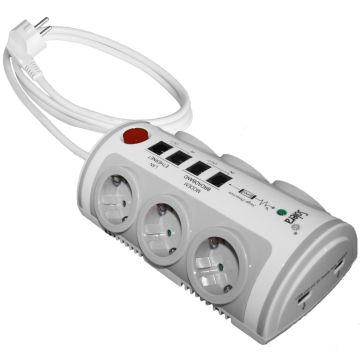 BASE MÚLTIPLE CON 6 TOMAS CABLE H05VV-F 3G1,5 2m
