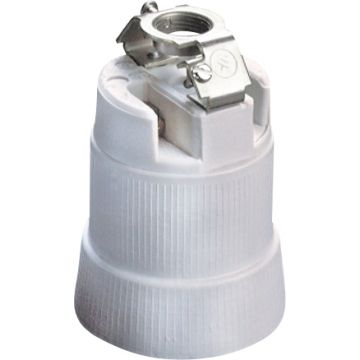Portalámparas E-40 de porcelana. Conexión con tornillos. 16A 250V.
