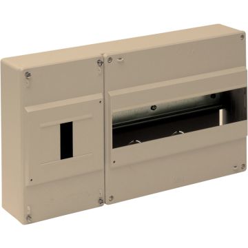 Caja de distribución de superficie para 12 elementos + 4 precintables.