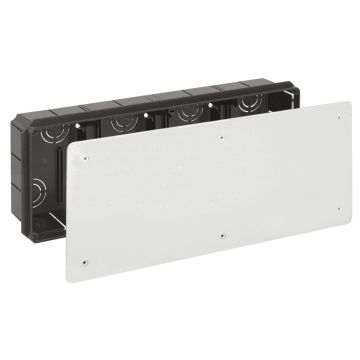 Caja de conexión de empotrar. De 400 x 160 x 70 mm. Tapa con tornillos.