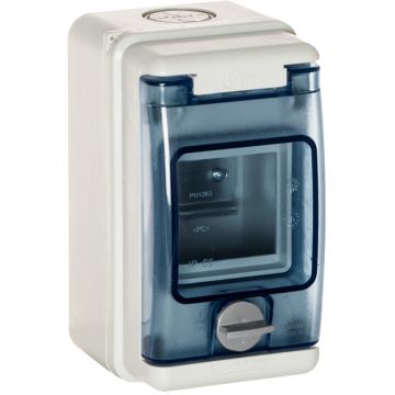 Caja industrial de distribución de 3 elementos.