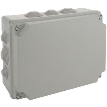 Caja estanca de conexión 310 x 240 x 125 mm con conos. Color gris.