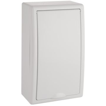 Caja de distribución de superficie para 4 elementos precintable.