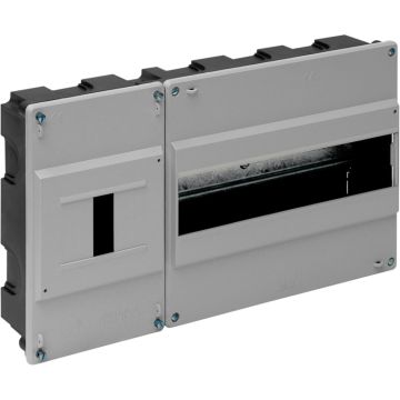 Caja de distribución de empotrar para 12 elementos + 4 precintables.