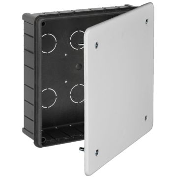 Caja de conexión de empotrar. De 200 x 200 mm. Tapa con tornillos