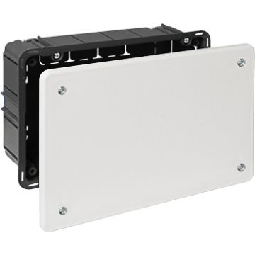 Caja de conexión de empotrar en tabique hueco. De 170 x 112 mm. Tapa con tornillos.