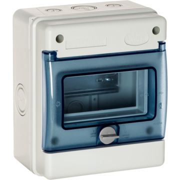 Caja industrial de distribución de 6 elementos.