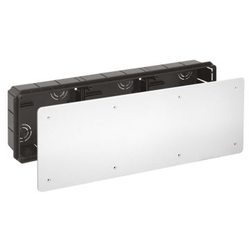 Caja de conexión de empotrar. De 500 x 160 mm. Tapa con tornillos.