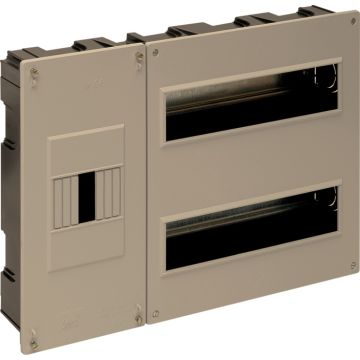 Caja de distribución de empotrar para 24 elementos + 4 precintables.