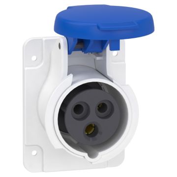 Pratika Socket - Fast - Straight - 16a - 2p + E - 200...250 V Ac - Panel