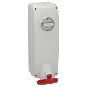 Unika Interlocked Socket - 63 A - 3p + E - 380...415 V Ac - Ip65 - Wall