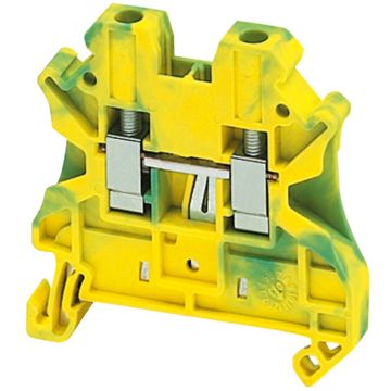 Bloque De Terminales De Tierra - 4mm² Nivelúnico 1x1 Tornillo - Amarillo Verdoso