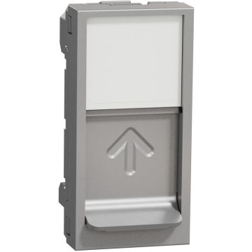 New Unica Caratula Rj45 1 Mod. Keystone Aluminio